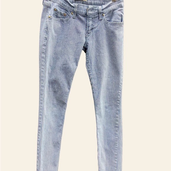 🍃Pinstriped railroad Levi’s Jeans🍃Waist 25 “🍃 - Picture 3 of 11